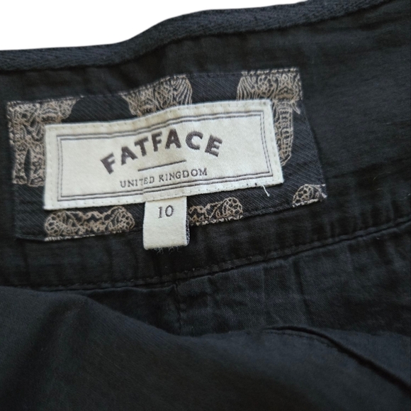 FAT FACE UK Black Skirt with Brown Elephant Pattern. Size 10Uk (6 US) - Picture 4 of 11